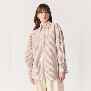 DELUC Fontelo Striped Button Up Shirt